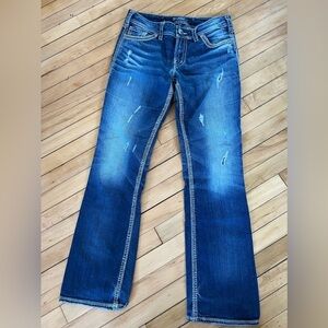 Silver Suki 17” blue jeans